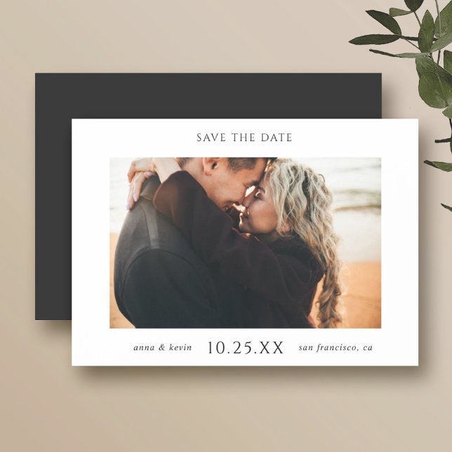 Simply Stylish Photo Save the Date Wedding Magnetic Invitation (Creator Uploaded)