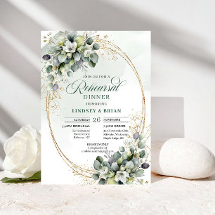 Simply Stylish Rehearsal Dinner Botanical Green  Invitation