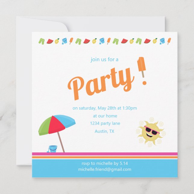 Simply Summer  Save The Date (Front)