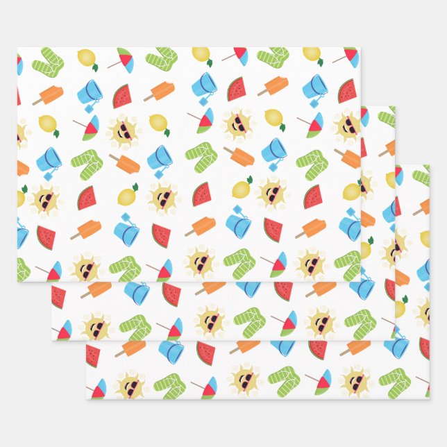 Simply Summer Wrapping Paper Sheets (Set)