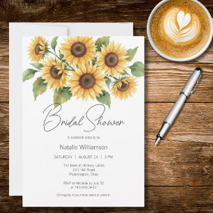 Simply Sunflowers Bridal Shower Invitation