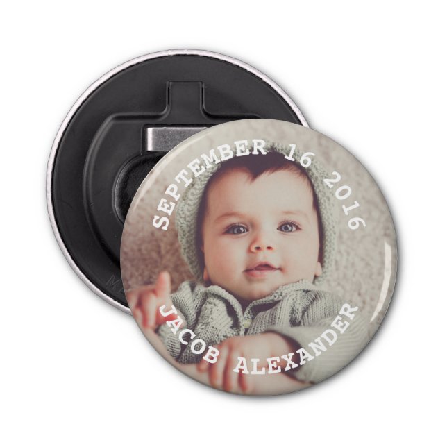 Simply Sweet Baby Photo Bottle Opener (Front)