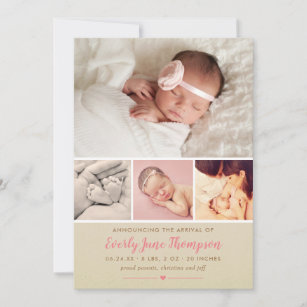 rustic baby announcements