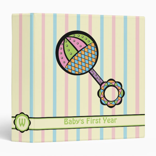 Simply Sweet Rattle 3-Ring Binder (Front/Spine)