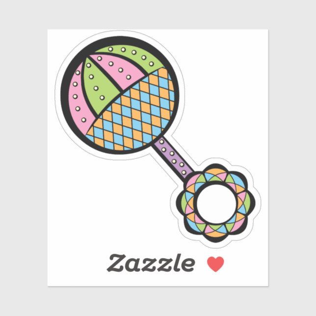 Simply Sweet Rattle Contour Sticker (Sheet)