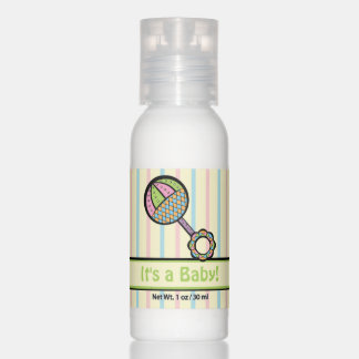 Simply Sweet Rattle Travel Bottle Favors Hand Lotion