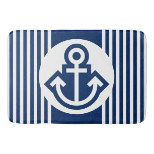 Simply Symbols - ANCHOR & STRIPES + your ideas Bath Mat
