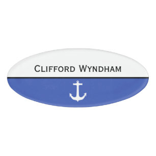Simply Symbols - ANCHOR + your text & ideas Name Tag