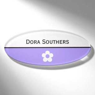 Simply Symbols - FLOWER + your text & ideas Name Tag