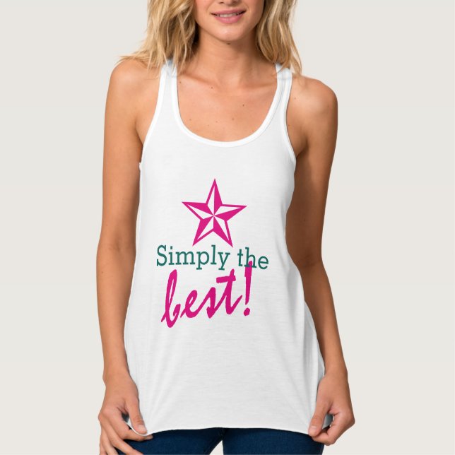 Simply Symbols - half full STAR + your ideas Tank Top (Front)