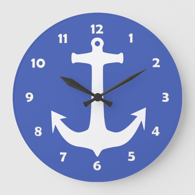 Simply Symbols / Icons - ANCHOR + ideas Large Clock (Front)
