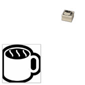 Simply Symbols / Icons - Coffee Mug + ideas Rubber Stamp (Stamped)