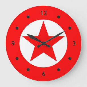 Simply Symbols / Icons - DOT STAR + ideas Large Clock