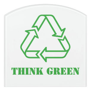 Simply Symbols / Icons - RECYCLING + ideas Door Sign