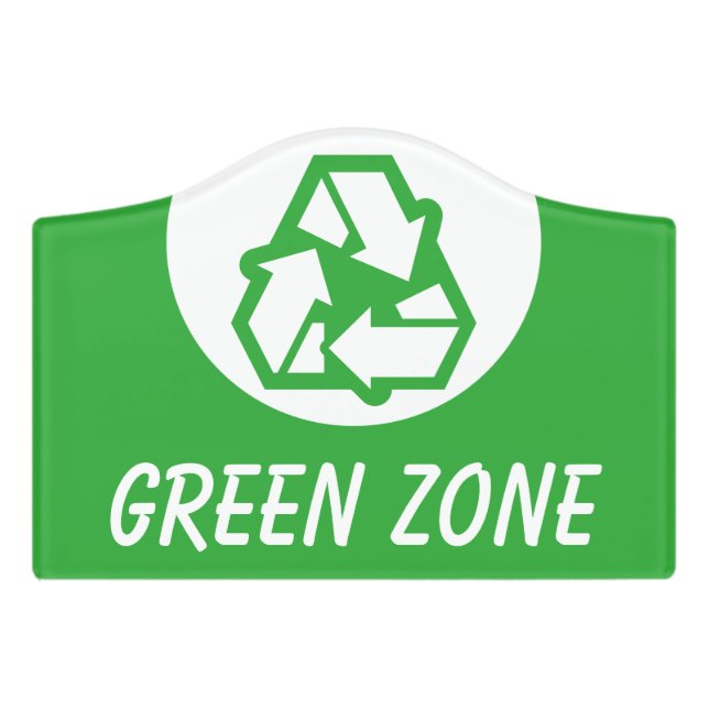 Simply Symbols / Icons - RECYCLING + ideas Door Sign (Small Crest Front)