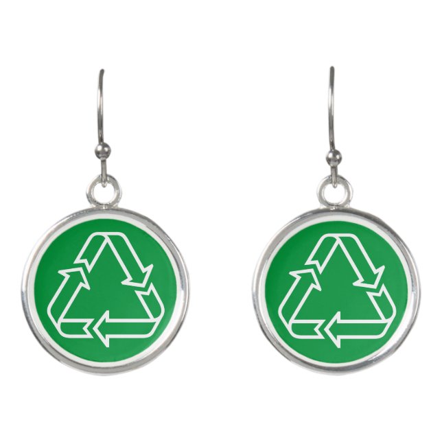 Simply Symbols / Icons - RECYCLING + ideas Earrings (Front)