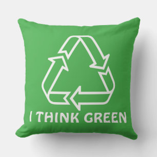 Simply Symbols / Icons - RECYCLING + ideas Throw Pillow