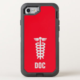 Simply Symbols / Icons - rod of Asclepius + ideas OtterBox Defender iPhone SE/8/7 Case