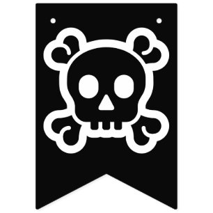 Simply Symbols / Icons - SKULL & BONES + ideas Bunting Flags