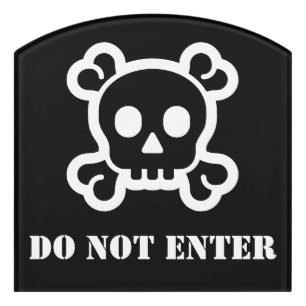 Simply Symbols / Icons - SKULL & BONES + ideas Door Sign