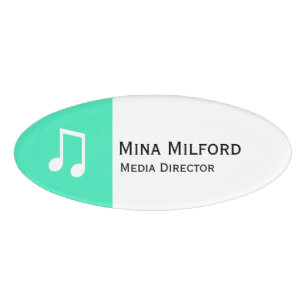 Simply Symbols - MUSIC NOTE + your text & ideas Name Tag