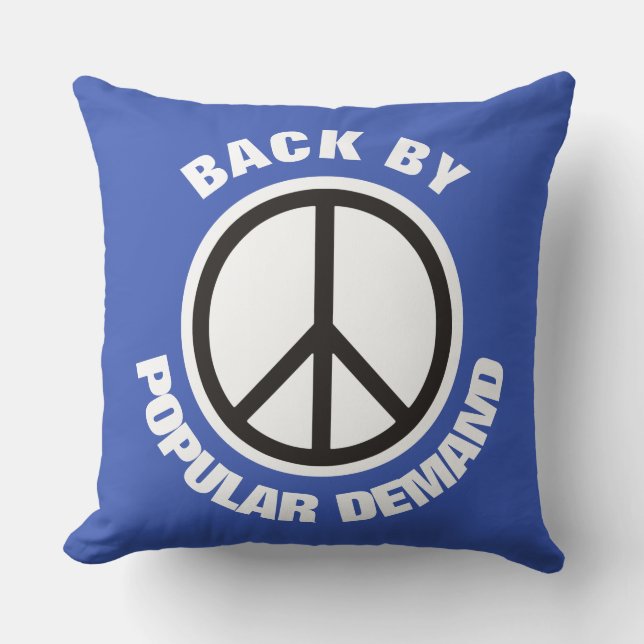 Simply Symbols - PEACE + your ideas Throw Pillow (Front)