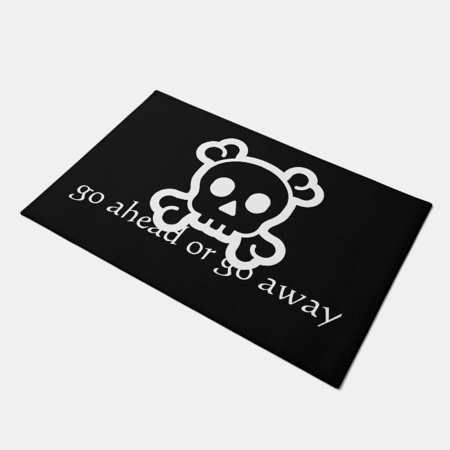 Simply Symbols - SKULL & BONES + your ideas Doormat (Angled)