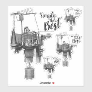 Simply the Best Circular Sock Knitting Machine Sticker