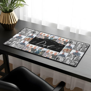 Simply The Best Dad Personalize Photo Collage Desk Mat