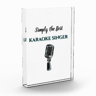 Simply the Best Karaoke Singer Acrylic Award