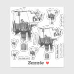 Simply the Best Personalize Sock Knitting Machine  Sticker