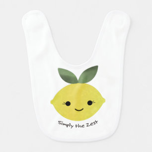 Simply the Zest Cute Kawaii Lemon Baby Bib