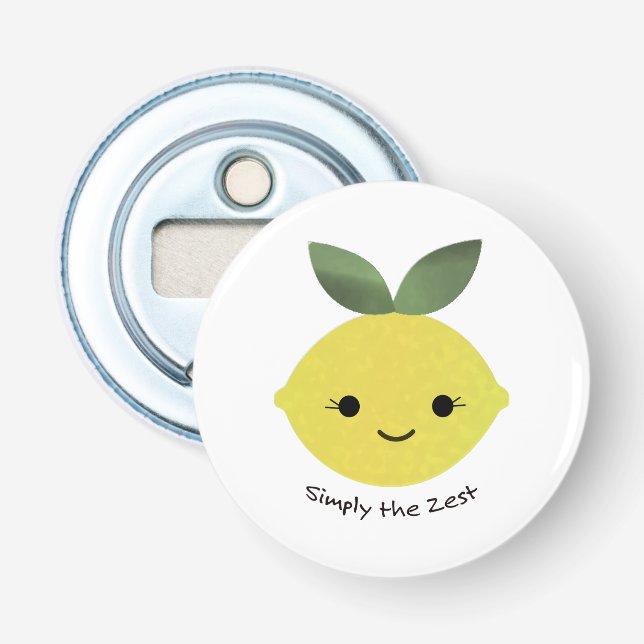 Simply the Zest Cute Kawaii Lemon Bottle Opener (Front)