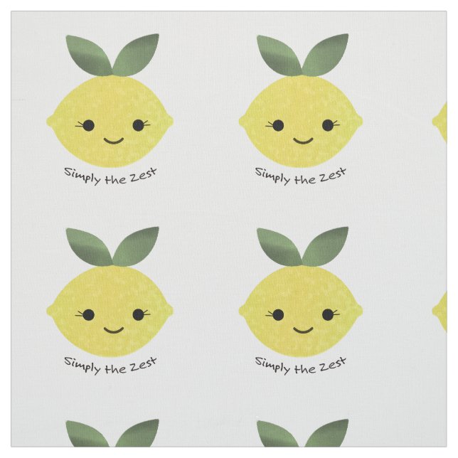Simply the Zest Cute Kawaii Lemon Fabric (Swatch)