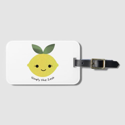 Simply the Zest Cute Kawaii Lemon Luggage Tag