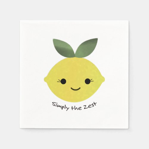 Simply the Zest Cute Kawaii Lemon Napkins