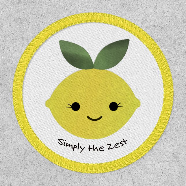 Simply the Zest Cute Kawaii Lemon   Patch (Front)