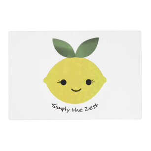 Simply the Zest Cute Kawaii Lemon Placemat