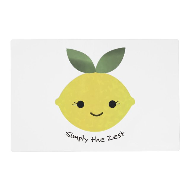 Simply the Zest Cute Kawaii Lemon Placemat (Front)