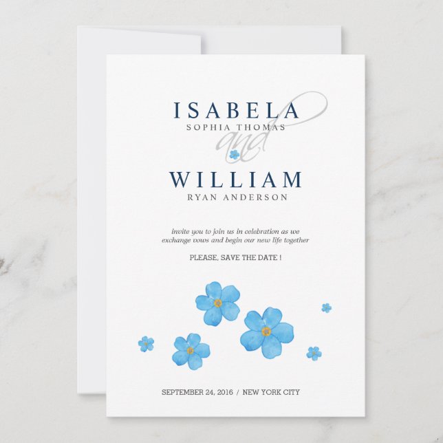 Simply Timeless Designed Save the Date Card (Front)