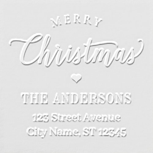 Simply Timeless Merry Christmas Return Address Embosser