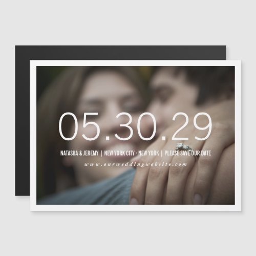 Simply Timeless Save The Date Photo Magnet Card