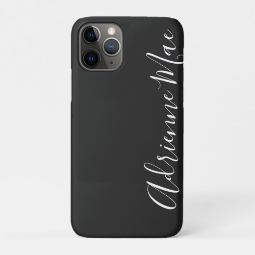 Simply Trendy Personalized Charcoal Gray iPhone 11 Pro Case