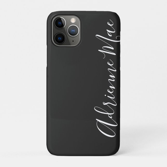 Simply Trendy Personalized Charcoal Gray Case-Mate iPhone Case (Back)