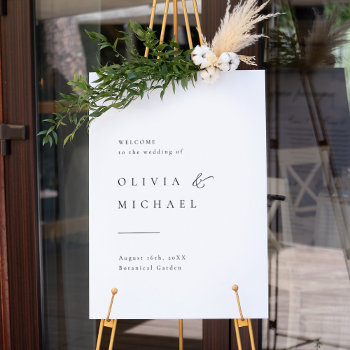 Simply Typography Modern Wedding Welcome Sign by AvaPaperie at Zazzle