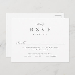 Simply United EDITABLE COLOR RSVP Reply Card
