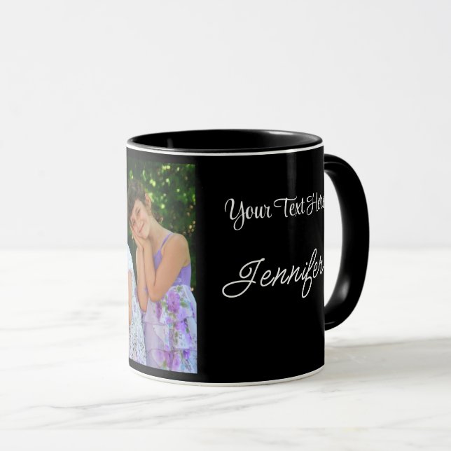 Simply Upload a Favorite Photo Add Name Gift Mug (Front Right)