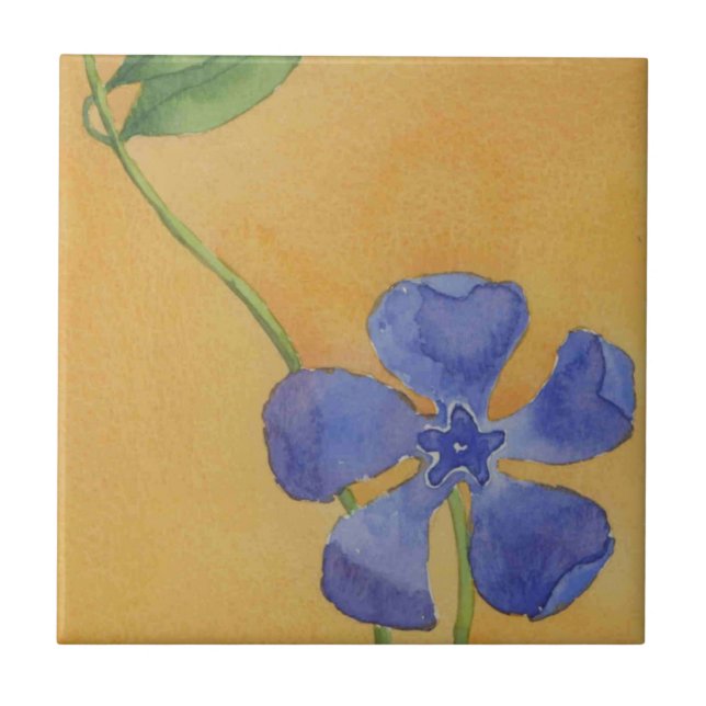 "Simply Vinca" Kitchen Garden Ceramic Tile (Front)