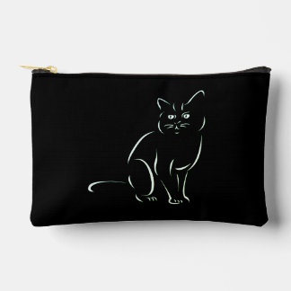 Simply White Kitty Cat Accessory Pouch