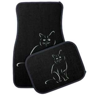 Simply White Kitty Cat Car Floor Mat